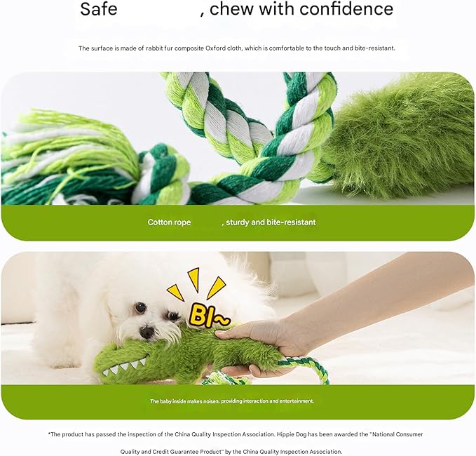 Realistic Animal Plush Dog Toy Squeaky Chew Toy for Puppies Interactively Pet with Bites Molar Teeth Chew-Resistant Sound Teeth Training Supply