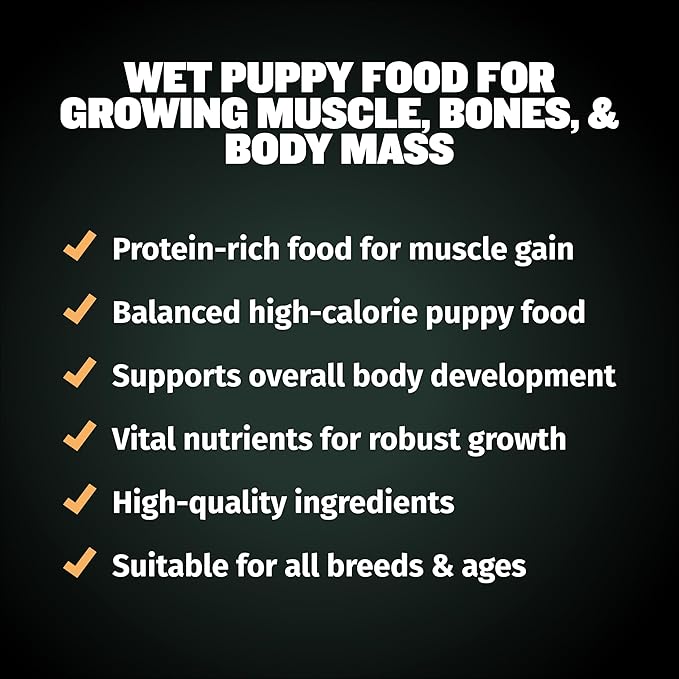 Bully Max Wet Puppy Food - Instant Fresh Dehydrated High Protein Soft Dog Food with Chicken - Healthy Growth for Small & Large Breed Puppies - 2 Dry Dog Food Pounds (Makes 5.5 lbs. of Wet Food)