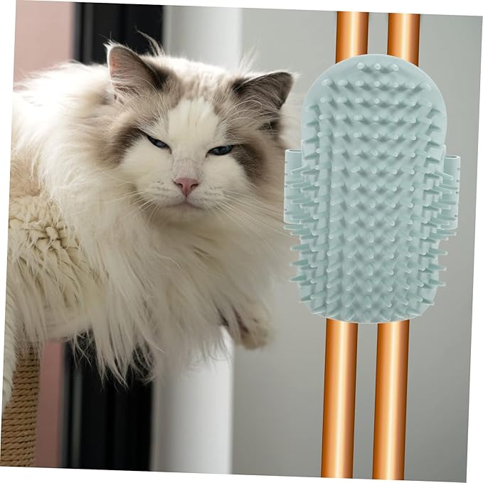 Rubber Cat Brush Tickle Comb Cat Wall Scratcher Catnip Cat Toy Cat Wall Toy Cat Wall Brush Self with Catnip Cat Grooming Supplies Kitten Massage Comb Cat Scratching Board