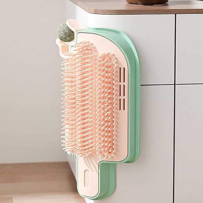 Adjustable Grooming Brushes for Wall Mount Ice Cream Shaped Pet Massage Tool Loose Hair Remover Removable Cats Grooming Tool