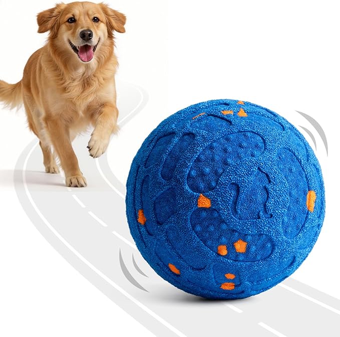 Smart Interactive Dog Toy Ball – Automatic Moving, Bouncing & Rolling, 3 Modes, Chew-Proof E-TPU Shell, Waterproof, Rechargeable,Dog Ball for Medium and Large Dogs,Blue
