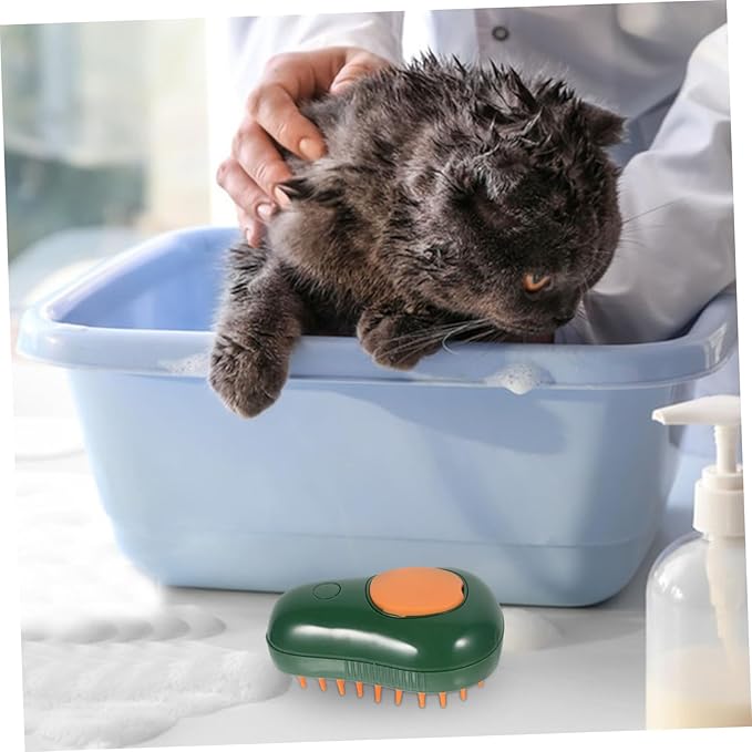 Cat Grooming Steam Brush Dog Bath Brush for Easy Cleaning Cat Massage Tool in Adorable for Removing Tangled and Relaxation