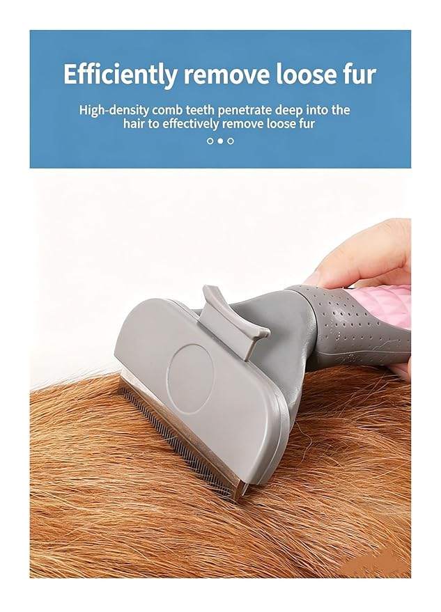 Pet Thinning Comb Large Dog Knotting Hair Removal Comb One Click Cleaning Of Floating And Broken Hair Cat Dog Supplies(Green,L-16x11cm)
