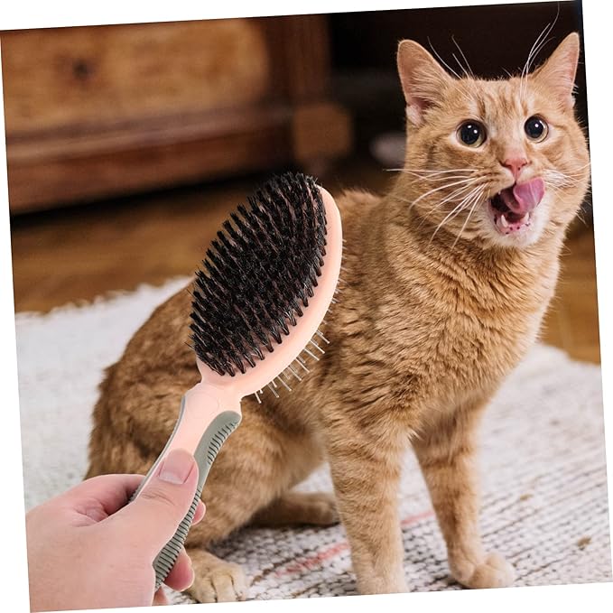 Toyvian Smooth Edges Cat Comb Pet Hair Removal Brush Daily Use Cat Grooming Brush Comfortable Handle Pet Grooming Tool