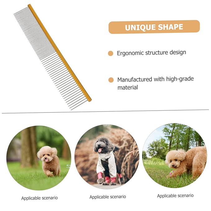 Happyyami Compact Multi-function Pet Comb Wear-resistant Grooming Tool for Dogs and Cats Non-slip Design for Easy Grooming for Daily Use