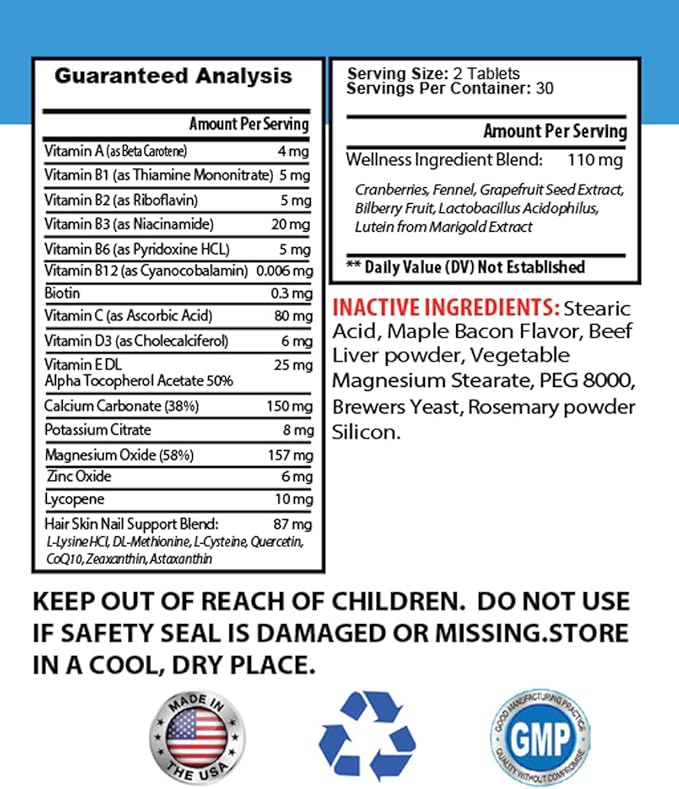 cat Dry Skin Relief - Pets Hair and Coat Boost - for Dogs and Cats - Supports Healthy Skin Hair Nails - cat Immune Support - 3 Bottles (180 Tablets)