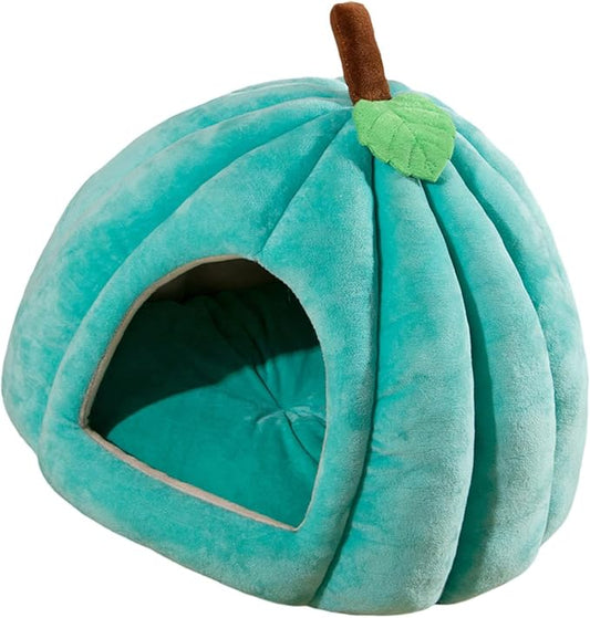 Peiiwdc Detachable Pet Bed Kitten Puppy Dog Cave Cartoon Pumpkin Pet Detachable Cushion Nest Supplies Cave Washable