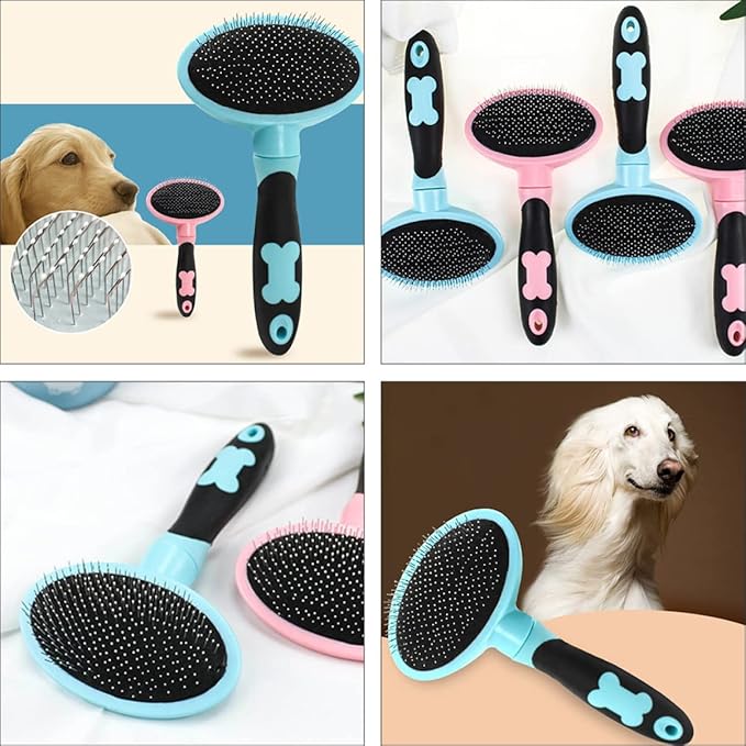 1Pc Ergonomic Cat Grooming Brush Lightweight Cat Hair Comb for Shedding Cleaning Tool Comfortable Grip for Kittens and Cats Premium Quality Pet Supplies