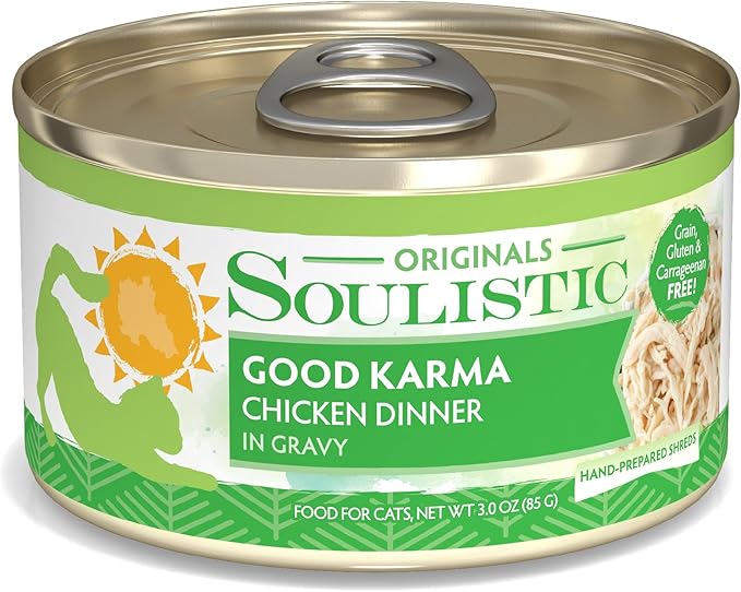 Soulistic Originals, Good Karma Chicken Dinner in Gravy, 3oz Can, Pack of 12