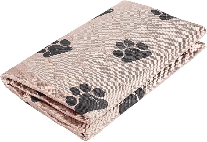 Reusable Dog Pee Pad, Absorbent Pet Urine Mat for Dogs and Cats, 4 - Layer Machine Washable Mat with Barrier for Hard Floors, Print Design in (80 * 90cm)