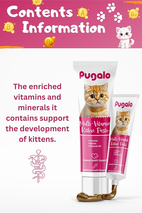 Cat Multi Vitamin, Multivitamin for Cats, Lickable Multivitamin 100ml 3,5oz (Kitten)