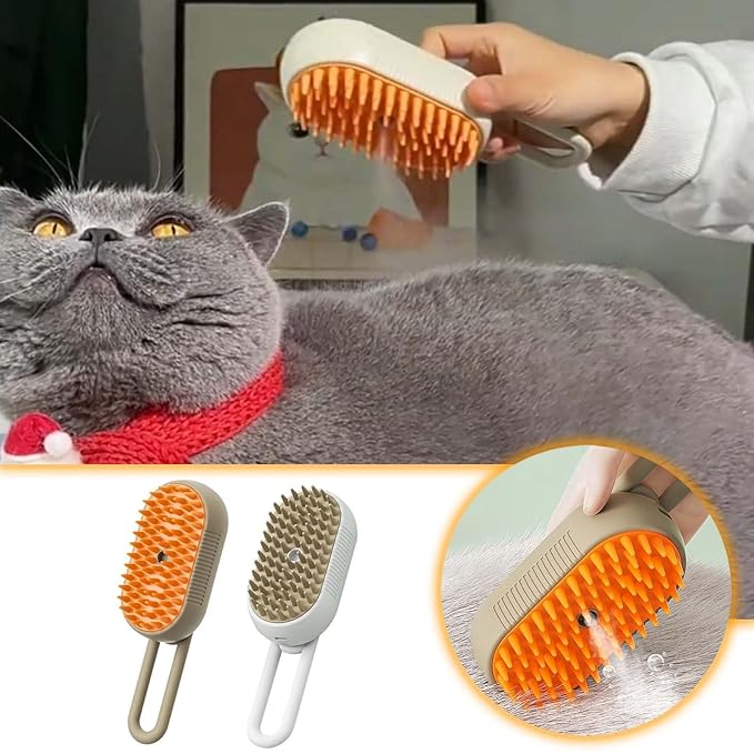 Cat Steam Brush,2025 Upgrade Pet Steam Groomer Comb,Hair Water Brush for Cats Dogs,Multifunctional Hair Removal Comb for Shedding Cat Grooming Kit,Pet Grooming Brushes with Water Spray (multi)
