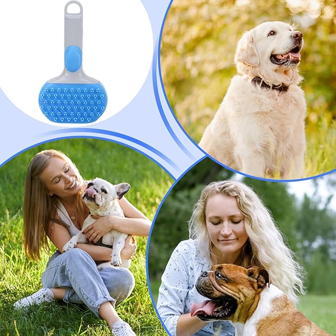 Cat Brush, Pet Grooming Brush Double-Sided, Knot Proof Deep-Cleaning Massager, Gentle Hair Care with Steam, Ergonomic Handle, Shedding Removal Bathing Kitten Dog Supplies