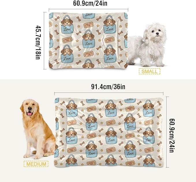 Dog Bed for Crate Washable Pet Sleep Pad, Dogs Kennel Mat with Non-Slip Bottom, Soft Fluffy Supplies Pet for Dogs and Cats (36x24 inch)