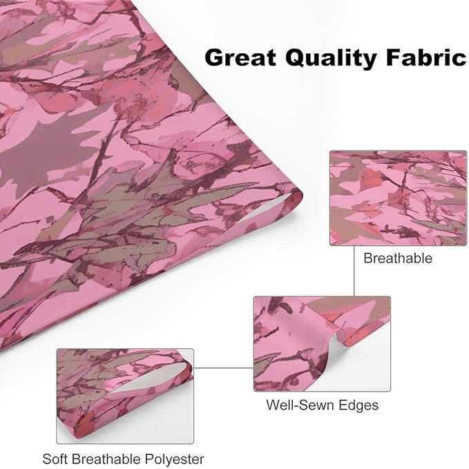 Dog Bandana Spring Pet Scarf Adjustable Triangle Pink Leaves Camo Printing Dog Bib Washable Polyester Puppy Bandana for Small Medium Large Dogs Cat Birthday Party Supplies