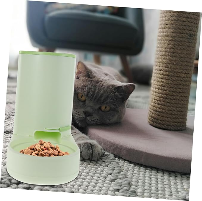 Toyvian Spillproof Cat Drinking Fountain Auto Pet Food Station Dry Feeder Portable Cat Feeding Machine Pet Food Dispenser