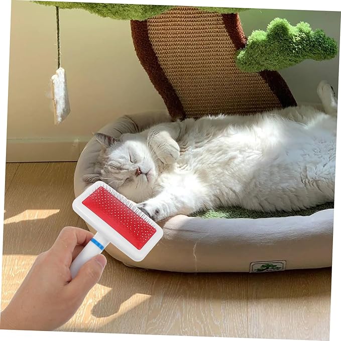 5pcs Dog Slicker Brush Cat Grooming Comb for Shedding Knot Removal Pet Hair Cleaner Tool for Long Haired Dogs Cats Skin Friendly Design for Easy Grooming