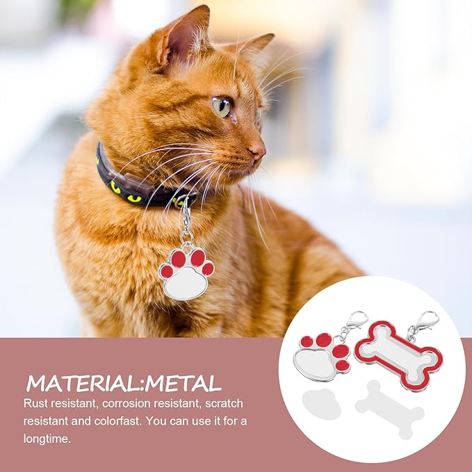 Stainless Steel Pet Id Tag Dog Collar Name Tags Sublimation Blank DIY Pet Supplies