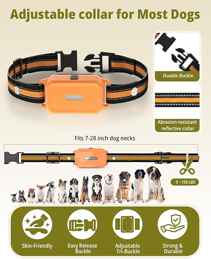 4 Dog Training Collar with Remote Control(5–150Lbs), 4400FT Waterproof Shock Collar for Dogs 4 Pack Rechargeable 5 Training Modes Electric Dog Collar with Light, E Collars for Small Medium Large Dogs