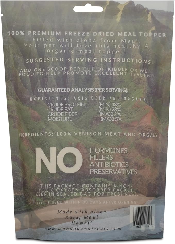 Deer Dust Meal Topper for Dogs – 100% Venison, Grain-Free, High Protein, All-Natural Dog Food Topper – No Additives, Supports Joints, Immunity & Digestion – 8 oz – Made in USA