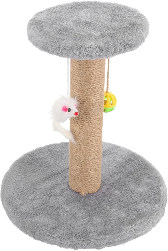 BESPORTBLE Multifunctional Small Cat Scratch Post with Sisal Rope Wear-Resistant Climbing Pole Indoor Cat Climber Tower for Kittens