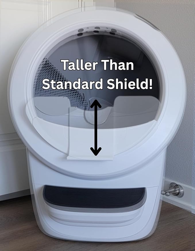 Pee Guard Max Shield Step for Litter-Robot 4 : Anti-Flicking, One-Piece Design (Black Pee Guard w/Leveler)