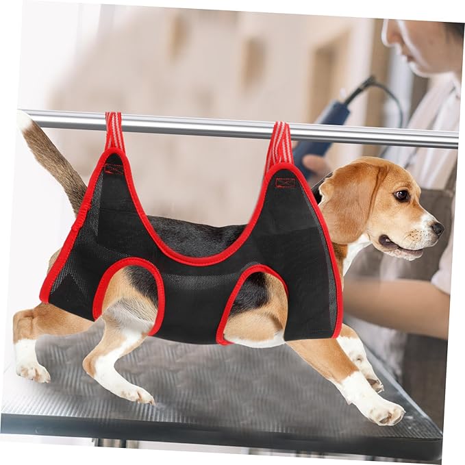 ibasenice 1 Set Nail Trimming Tools for Dogs Dog Grooming Hammock Pet Cat Grooming Hammock Puppy Hanging Grooming Hammock Grooming Harness for Cats Sandwich Breathable Mesh Random Color