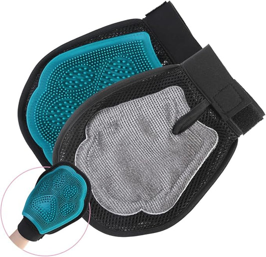 Pet Massaging Deshedding Glove for Dogs Gentle Grooming Glove for Cats Comfortable Padding and Mesh