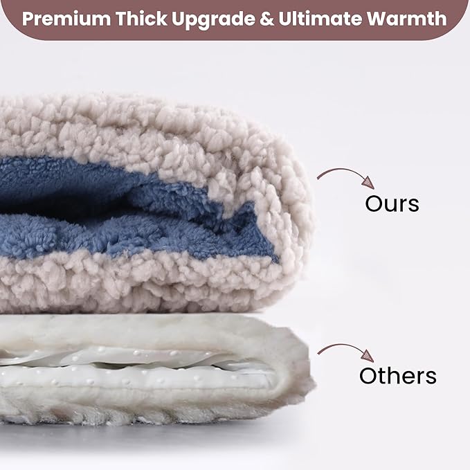 Self Warming Cat Bed, 28 X 22 Inch Reversible Two-Sided Use Self Heating Mat for Cats and Dogs, Washable Cat Warming Pad for Indoor Use, Cozy Flannel Base. (M - 28 X 22 Inch)