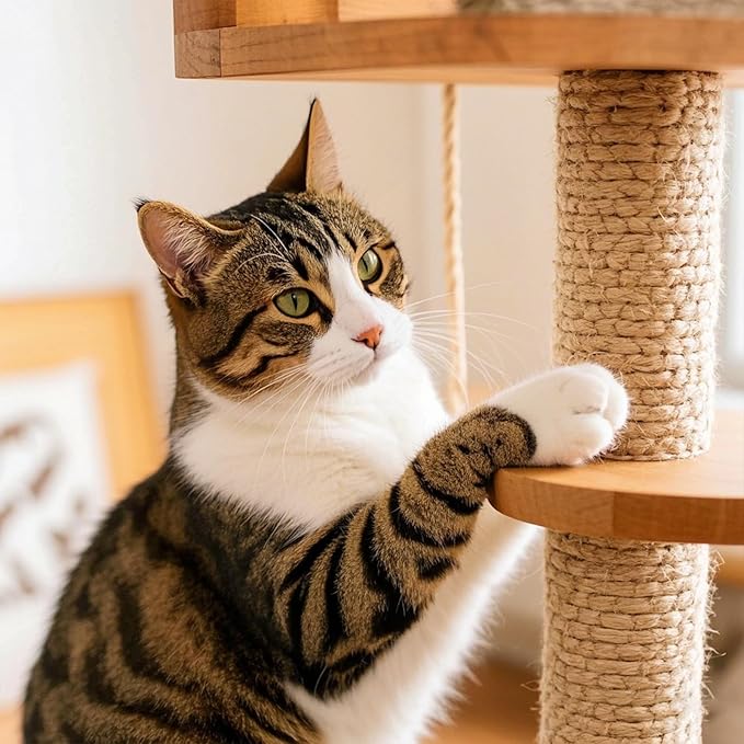Sisal Rope for Cat Scratcher 1/4" 100 Ft Cat Tree Rope Twine for Repairing Cat Scratching Post Replacement DIY Hemp Rope for Carpet Mat Kicker House, Pet Toy, and Crafts Gardening Home Decorating