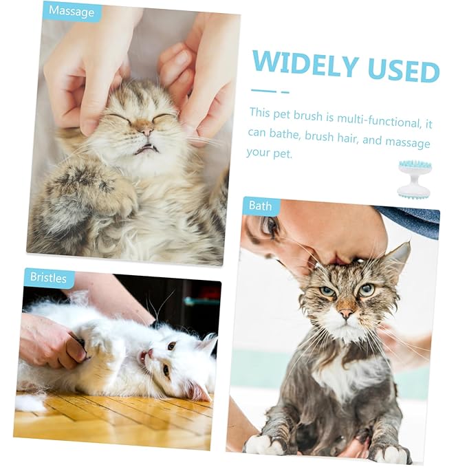 GALPADA Pet Cat Grooming Massage Brush Multi-functional Hair Removal Tool for Cats and Dogs Comfortable Bathing Comb for Shedding Household Pet