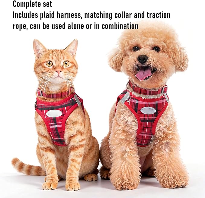 GLOGLOW Pet Supplies Voyager Step in Air Harness Soft Light Puppy Vest Breathable Mesh Pet Harness Strap for Dogs Cats Secure with Easy Control Handle (M)