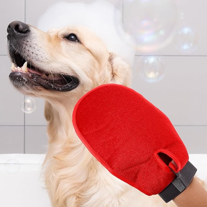 Double Sided Pet Grooming Massage Gloves Efficient Deshedding Brush for Cats Dogs Comfortable Breathable Pet Shower Mitts for Gentle Grooming Durable Use