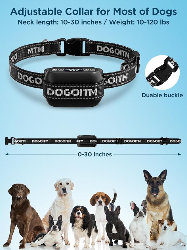 Wireless Dog Fence for 2 Dogs, GPS Wireless Dog Collar with 3 Warning Modes, Pet Containment System with AI Smart Signal, Electric Dog Fence for Outdoor Use(2 Collars)