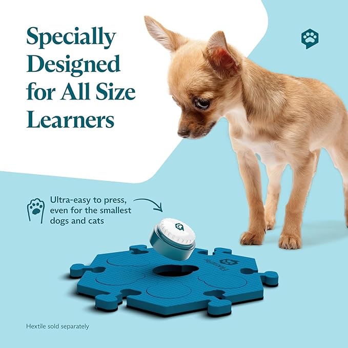 FluentPet Speak Up Dog Buttons for Communication, (6 Recordable Buttons) with Pre-Installed Batteries, Clearer Upward-Facing Sound, Training Buzzer for Dogs & Cats, Talking Pet Buttons for Training