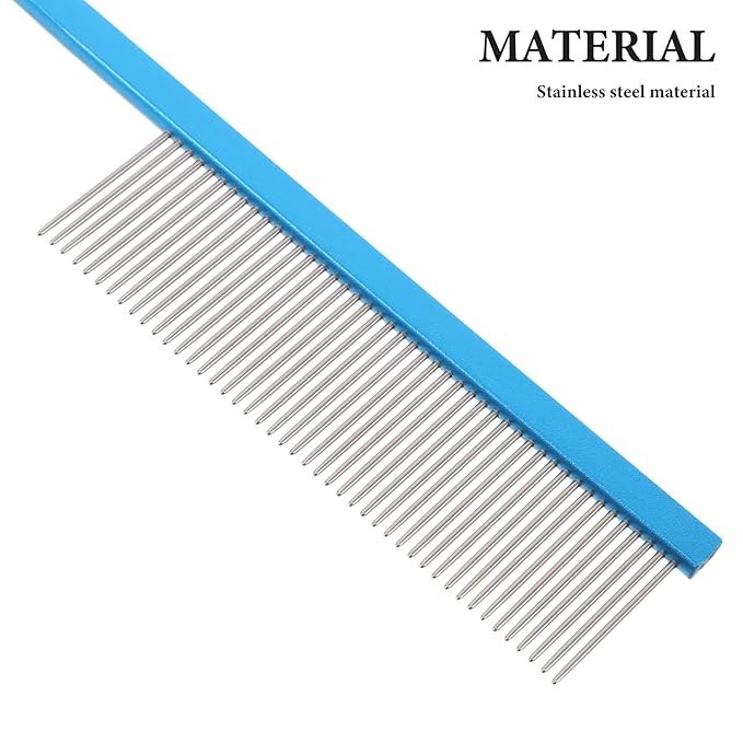 3pcs Stainless Steel Pet Combs Fine Tooth Pin Tail Hair Removal Grooming Brushes for Dogs and Cats Daily Care Matted Fur Detangling