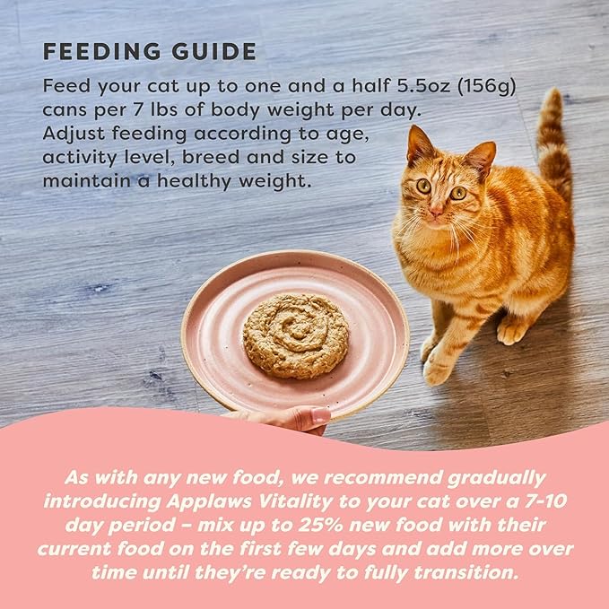 Applaws Vitality Grain-Free Shredded Wet Cat Food in Broth in 3 Tuna Flavors (12 Cans Total, 2.47 oz Each) Plus Shaynanigans Silicone Lid