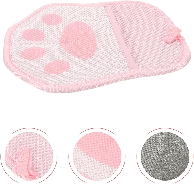 Alipis 3pcs Pet Hair Remover Gloves Electrostatic Grooming Mitts for Dogs and Cats Pink Hair Removal Mitt Glove for Efficient Shedding Control and Cleaning