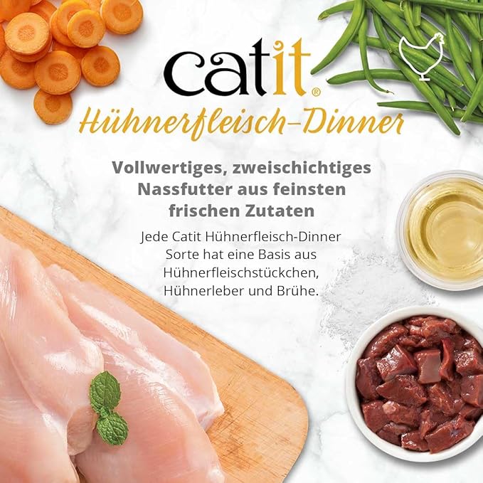 Catit Chicken Dinner with Liver & Sweet Potato – Hydrating and Healthy Wet Cat Food for Cats of All Ages
