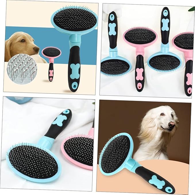 1Pc Pet Cleaning Brush Deshedding Tool for Cats Grooming Comb for Long Haired Pets Easily Removes Loose Fur Tangles