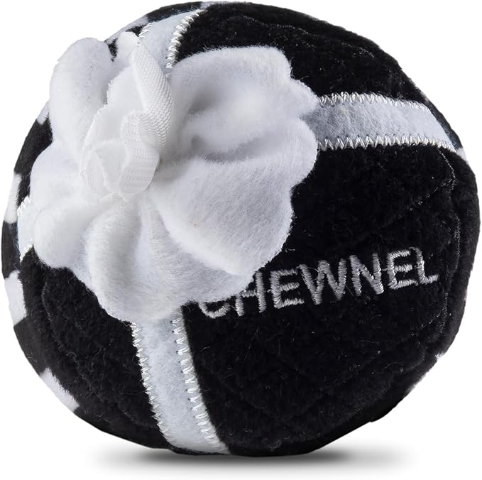 Dog Diggin Designs Chewnel Plush Dog Toy Gift Box | Luxury-Inspired Parody Designer Gift Box with Squeaker, Soft Plush Interactive Dog Toy – Thinking Outside The Box