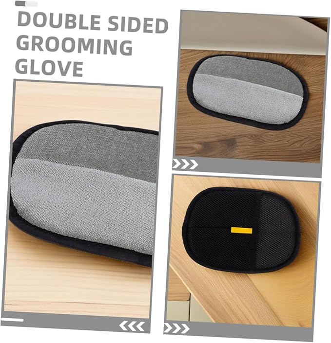 Cabilock 4Pcs Double Sided Cat Grooming Gloves Pet Hair Remover Mitt for Furniture Clothing and Carpets Strong Adhesion for Easy Hair Removal User Friendly Design for Cats