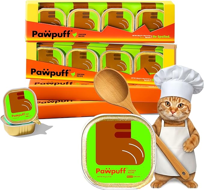 Wet Cat Food Pate High-Protein,Mousse Texture Cat Can Food,75% Fresh Meat,Grain-Free & Additive-Free,Wet Cat Food Pate for Picky & Senior Cats 1.41oz (Chicken, Pack of 16)