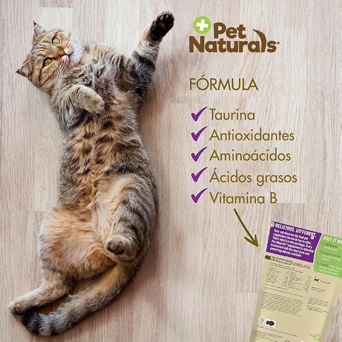 Pet Naturals Daily Multivitamin for Cats with Biotin, Taurine and Arginine, 30 Fish Flavored Chews (Pack of 12)
