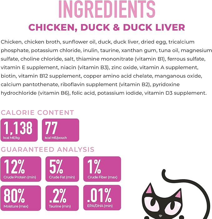 Tiki Cat Baby Mousse Wet Cat Food, Chicken, Duck & Duck Liver, 2.4 oz. Pouch (12 Count)