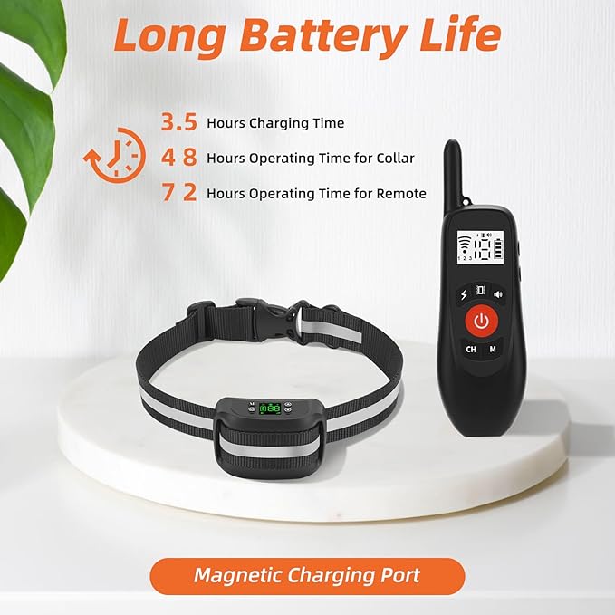 2-in-1 GPS Wireless Dog Fence & Remote Training Collar, Portable Pet Containment System, Electric Dog Fence, Beep/Vibration/Shock Correction Mode, for Dogs Over 18 Lbs