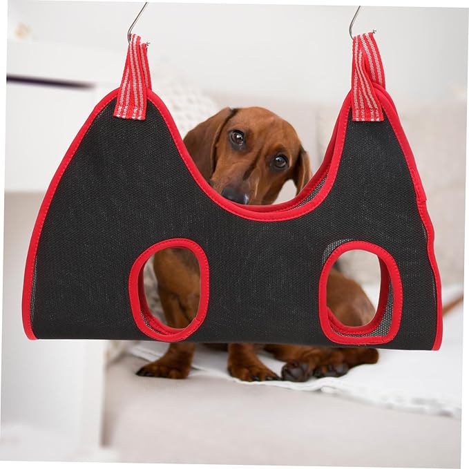 Kisangel 1set Pet Grooming Hammock for Cats Dogs Breathable Sling for Nail Trimming Easy Assembly Material Random Accessories for Grooming and Nail Care