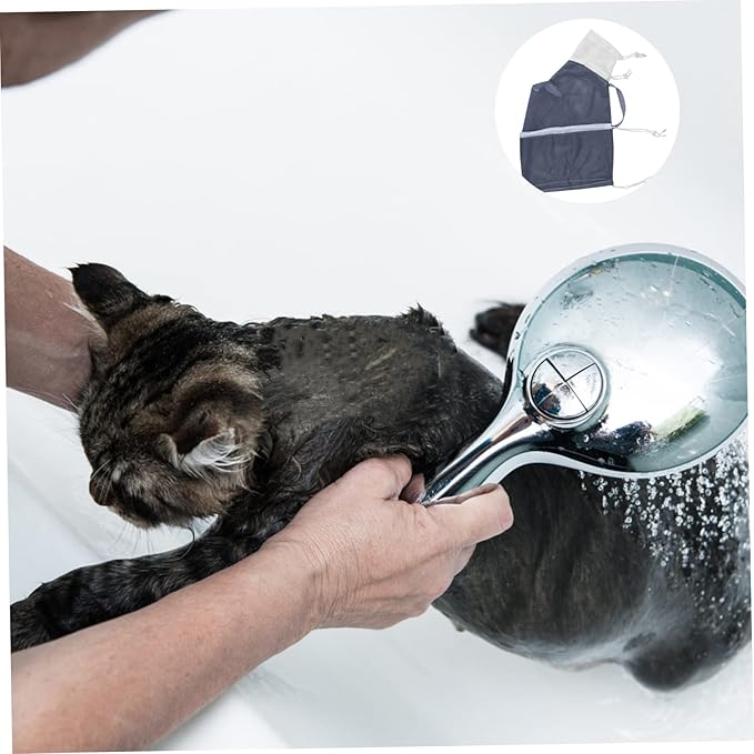 Kisangel Cat Shower Net Bag Breathable Pet Bathing Bag for Cats and Kittens for Grooming Bathing Nail Care and Treatment Strong and Tear-Resistant Design