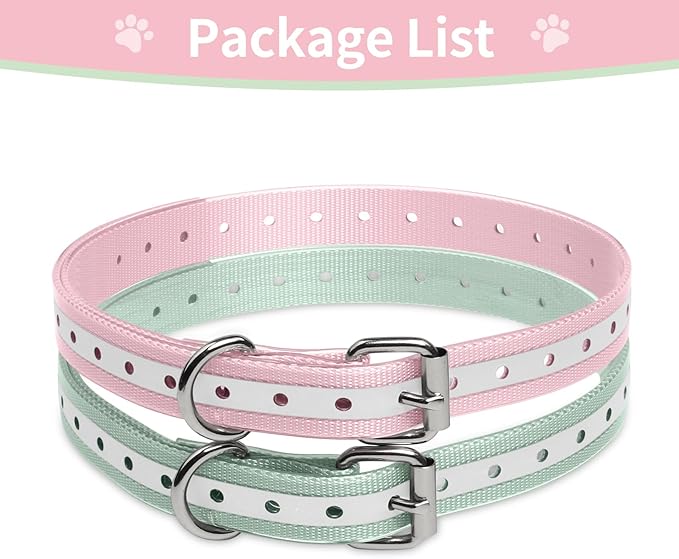 Modern Stylish 3/4" E Collar Replacement Strap with Quick Release, Replacement Shock Collar Strap, Adjustable for Small to Large Dogs, Replacement for Shock Collar Ecollar Strap, Green