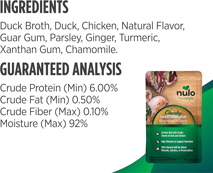 Nulo Freestyle Cat & Kitten Wet Food Broth - Premium All Natural Grain-Free Topper With No Added Minerals or Preservatives and High Animal-Based Protein